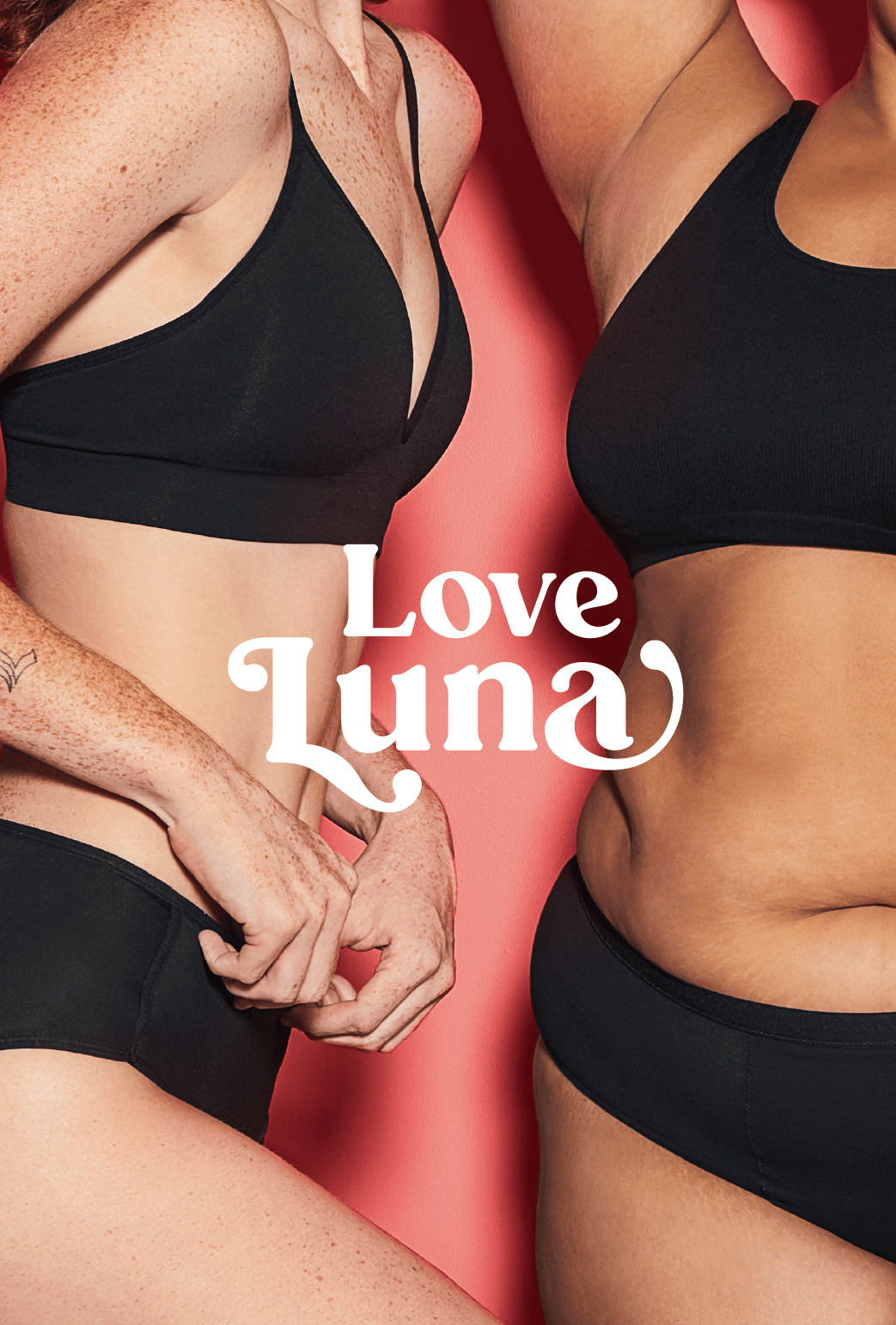 Love Luna Women's Period Midi Brief 3 Pack - Black