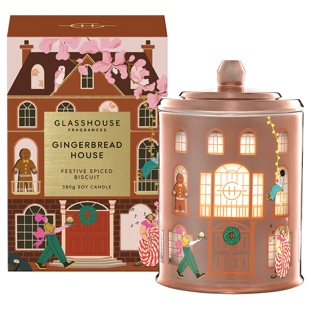 Glasshouse Fragrances Gingerbread House 380g Soy Candle